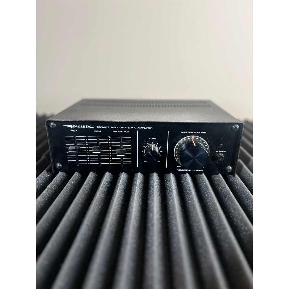 Realistic 35 Watt Solid State PA Amplifier Mixer Model MPA2027A‎
